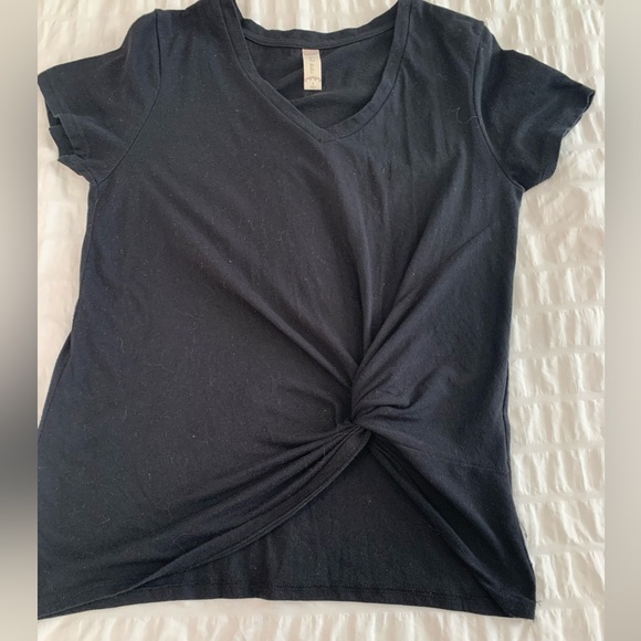 Altar'd State Black V-Neck Twist Front Tee - Picture 9 of 16